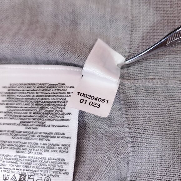 Brooks Brothers Mens Size XL Extra Fine Merino Wool Crewneck Sweater Gray - Picture 10 of 14